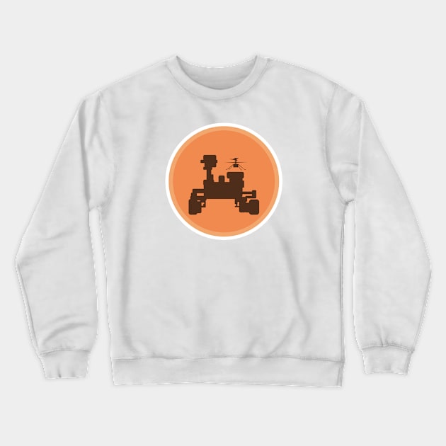 Rover Perseverance and Copter Light Shirt Crewneck Sweatshirt by ilrokery